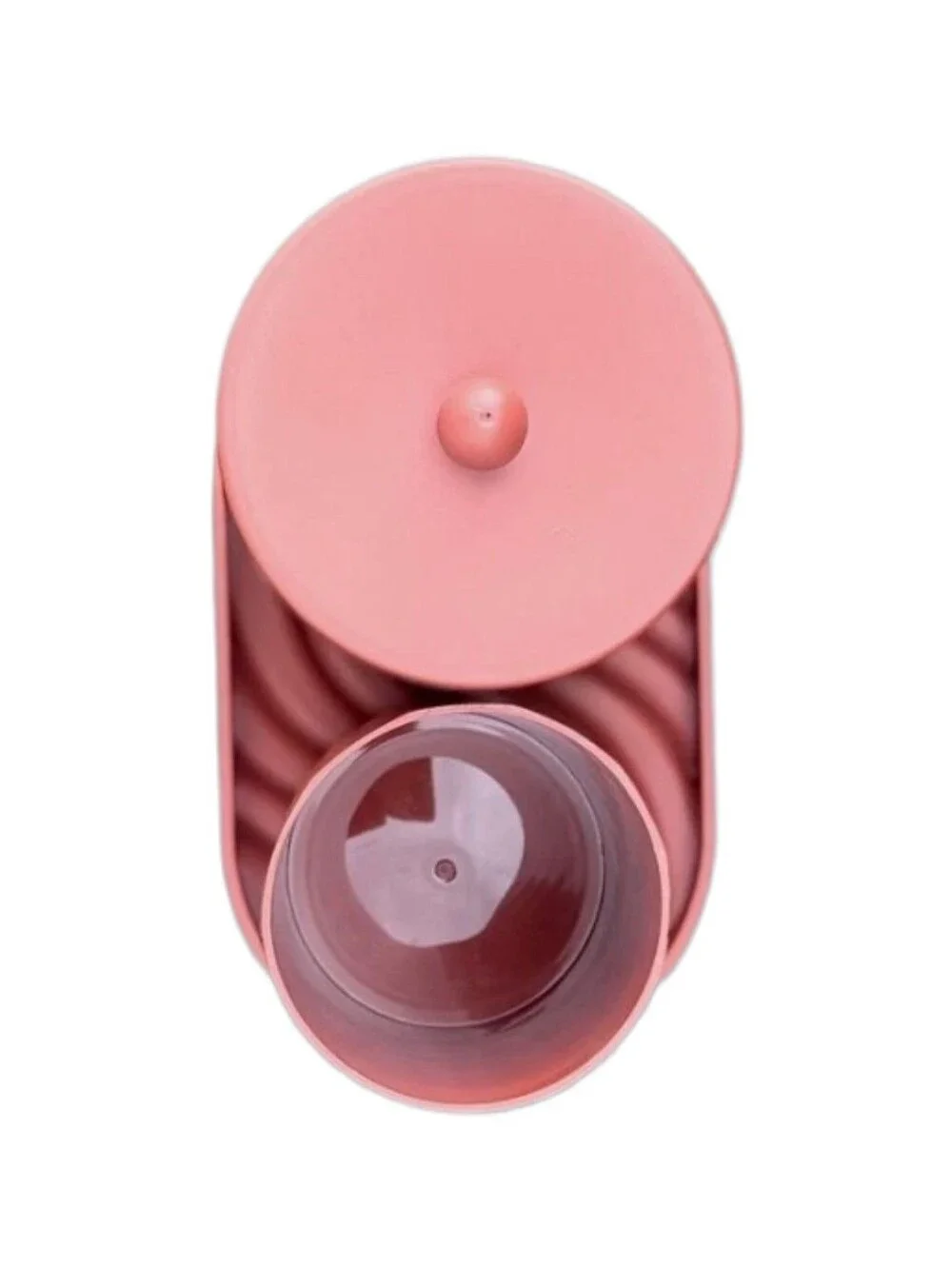 Pink Bathroom Vanity Canister Set w Tray Modern Countertop Organizer NWT